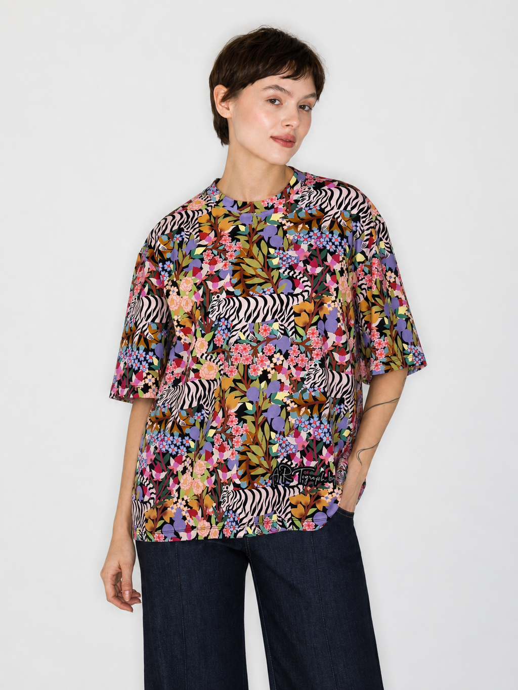 Tiger pattern All-over print T-Shirt