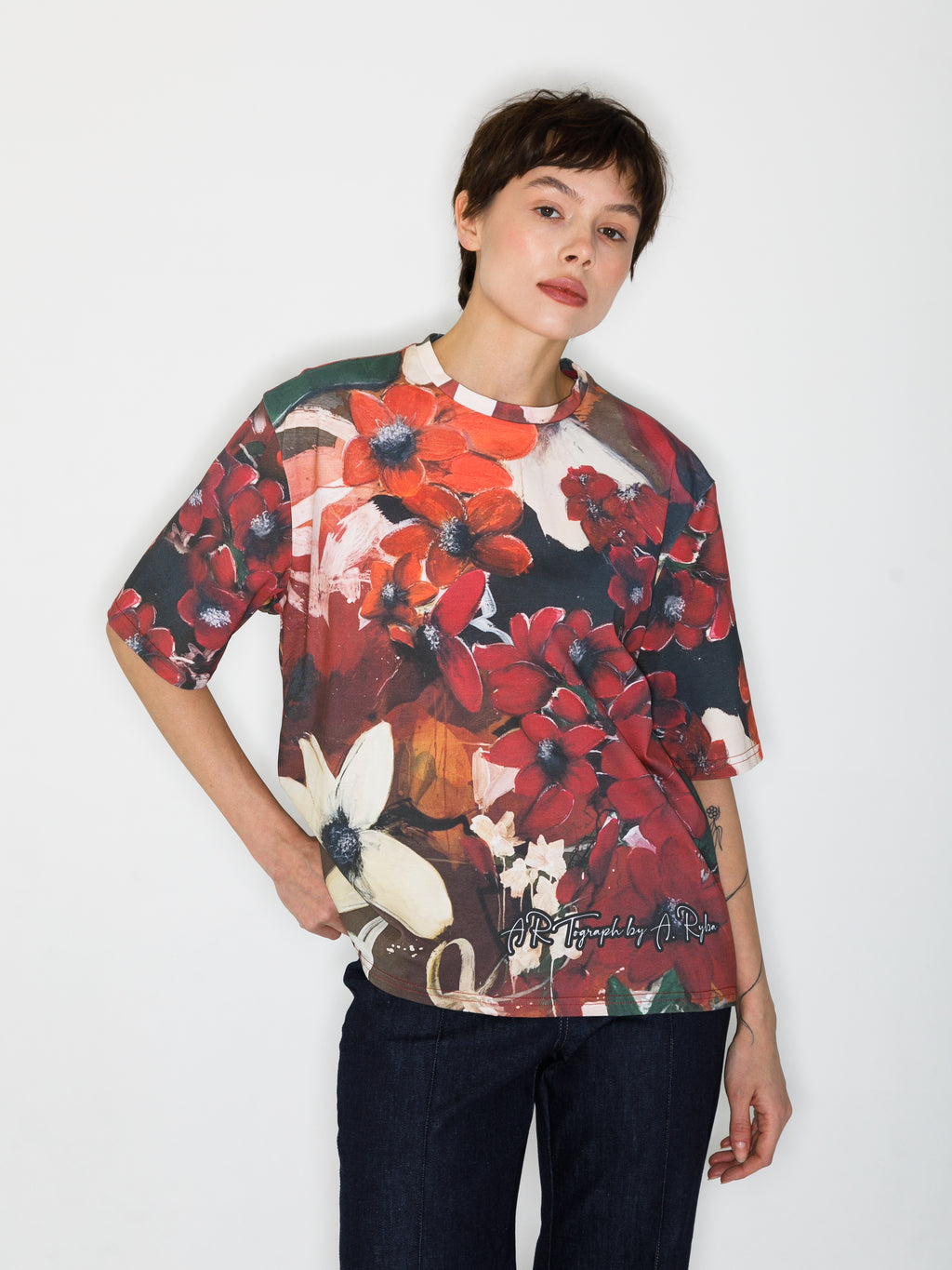 T-Shirt mit Allover-Print „Exotic Garden“