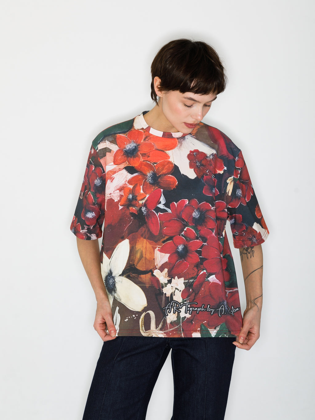 T-Shirt mit Allover-Print „Exotic Garden“
