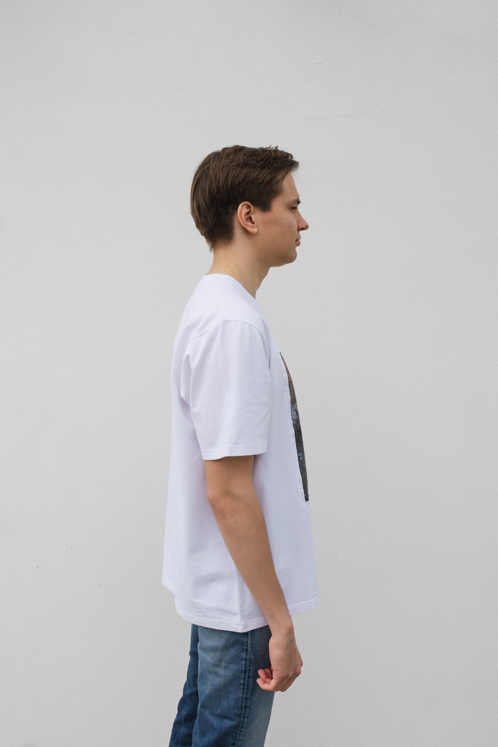 T-Shirt mit Venetian Motif, Weiß
