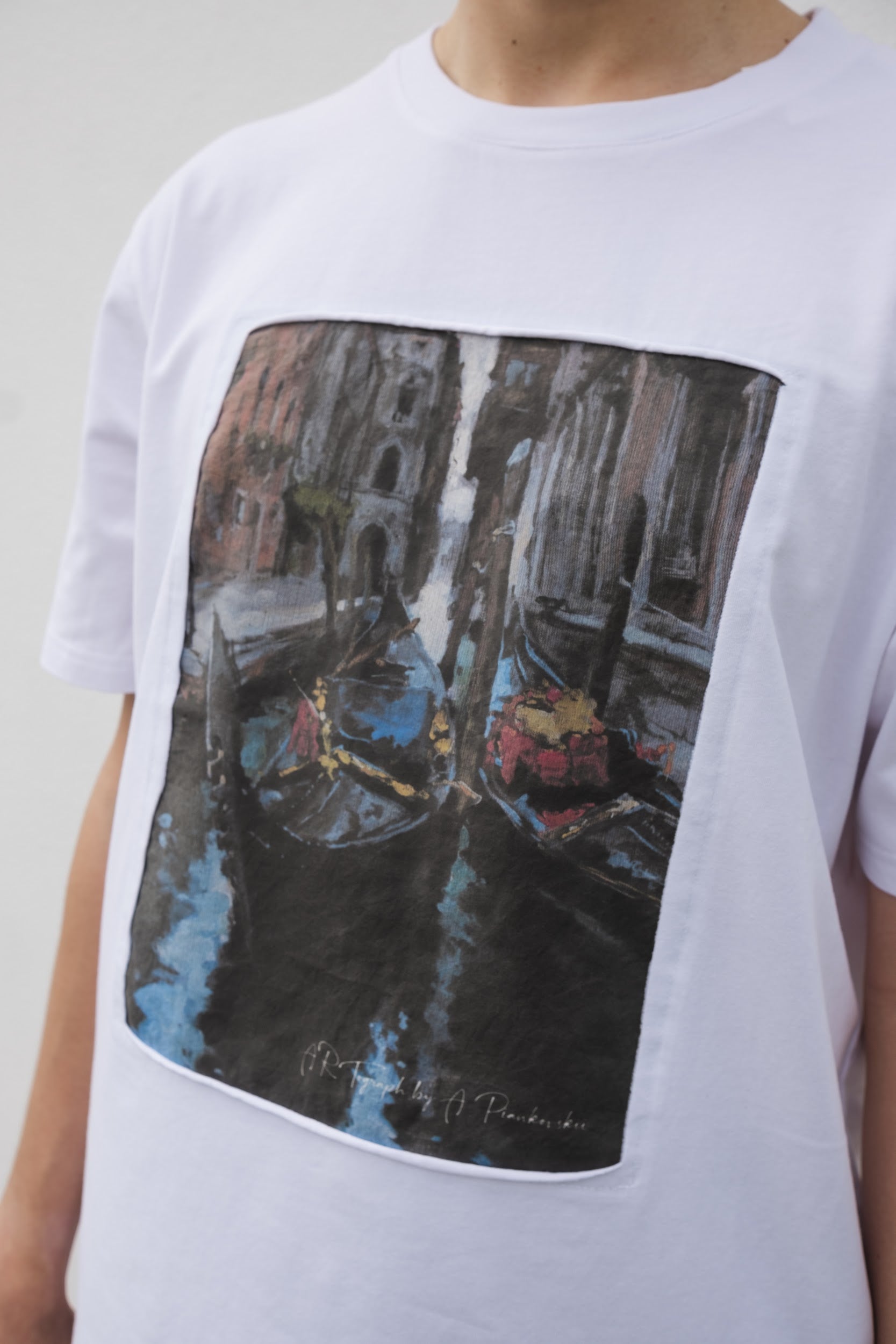 T-Shirt mit Venetian Motif, Weiß