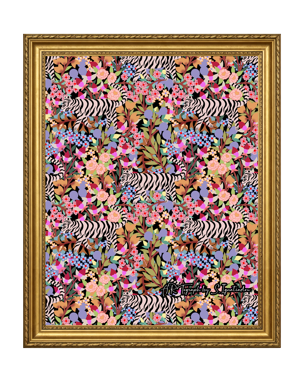 Tiger pattern All-over print T-Shirt