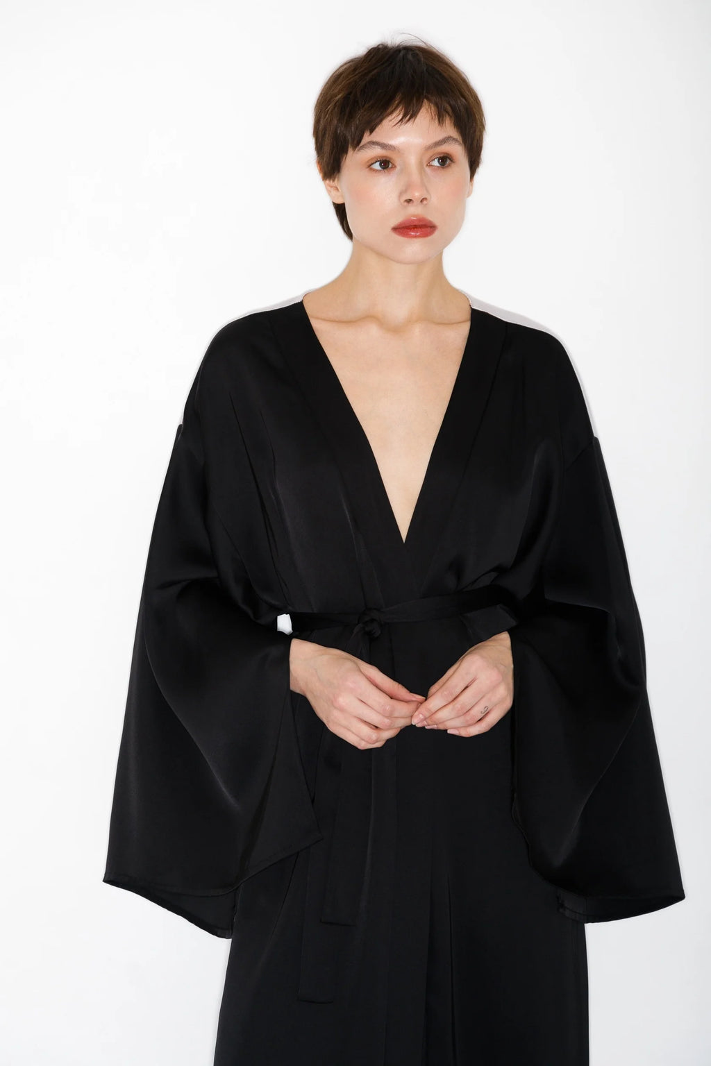 Scattered pears Kimono Black